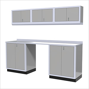 7-Piece Aluminum Garage Cabinet Set (Light Grey)