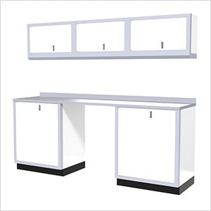 7-Piece Aluminum Garage Cabinet Set (White)