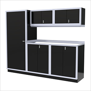 6-Piece Aluminum Garage Cabinet Set (Black)