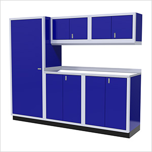 6-Piece Aluminum Garage Cabinet Set (Blue)
