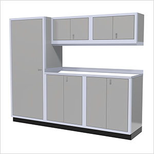 6-Piece Aluminum Garage Cabinet Set (Light Grey)