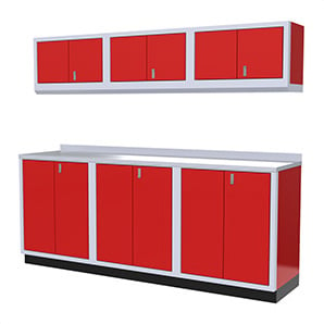 7-Piece Aluminum Cabinet Set (Red)
