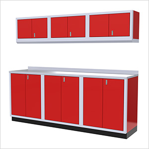 7-Piece Aluminum Cabinet Set (Red)