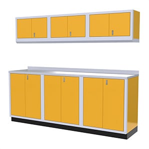 7-Piece Aluminum Cabinet Set (Yellow)