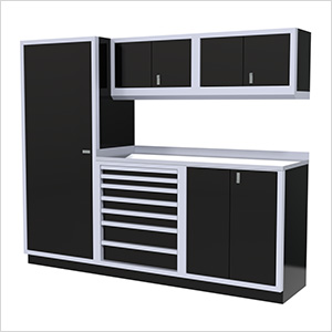 6-Piece Aluminum Cabinet Set (Black)