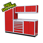 Moduline 6-Piece Aluminum Cabinet Set (Red)