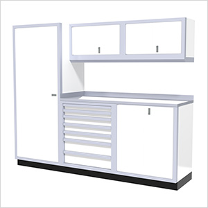 6-Piece Aluminum Cabinet Set (White)