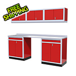Moduline 7-Piece Aluminum Garage Storage Set (Red)