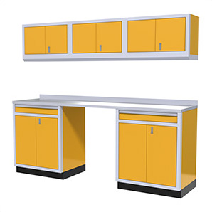 7-Piece Aluminum Garage Storage Set (Yellow)