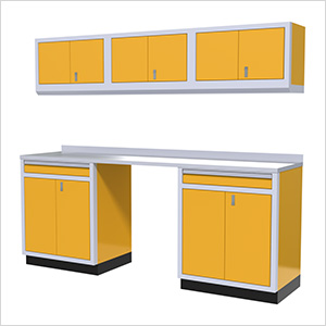 7-Piece Aluminum Garage Storage Set (Yellow)