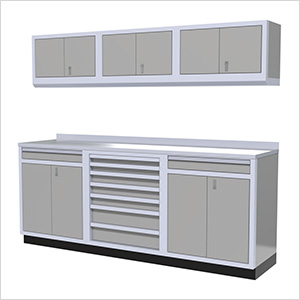 7-Piece Aluminum Garage Cabinets (Light Grey)