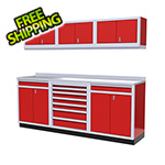 Moduline 7-Piece Aluminum Garage Cabinets (Red)
