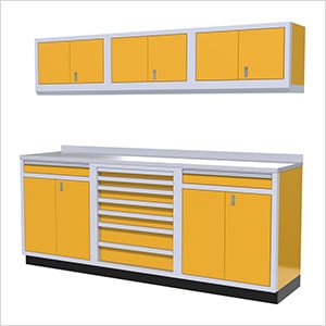 7-Piece Aluminum Garage Cabinets (Yellow)