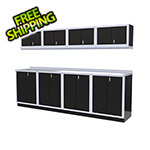 Moduline 9-Piece Aluminum Garage Cabinet Set (Black)