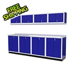 Moduline 9-Piece Aluminum Garage Cabinet Set (Blue)