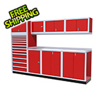 Moduline 9-Piece Aluminum Cabinet System (Red)