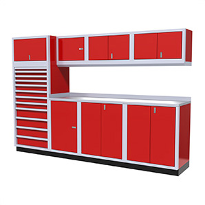 9-Piece Aluminum Cabinet System (Red)