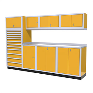 9-Piece Aluminum Cabinet System (Yellow)