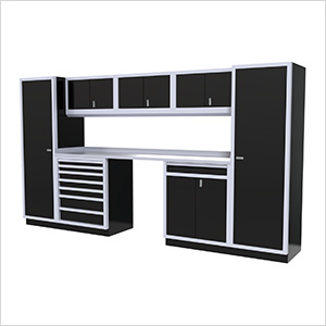 9-Piece Aluminum Garage Cabinetry (Black)