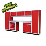 Moduline 9-Piece Aluminum Garage Cabinetry (Red)