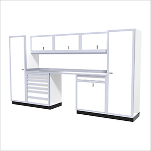 9-Piece Aluminum Garage Cabinetry (White)