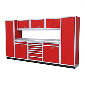 9-Piece Aluminum Cabinet Kit (Red)