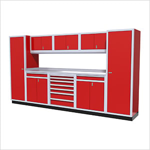 9-Piece Aluminum Cabinet Kit (Red)