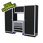 Moduline 4-Piece Aluminum Garage Cabinet Set (Black)