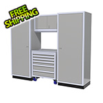 Moduline 4-Piece Aluminum Garage Cabinet Set (Light Grey)