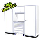 Moduline 4-Piece Aluminum Garage Cabinet Set (White)