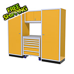Moduline 4-Piece Aluminum Garage Cabinet Set (Yellow)