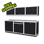 Moduline 7-Piece Aluminum Garage Cabinets (Black)