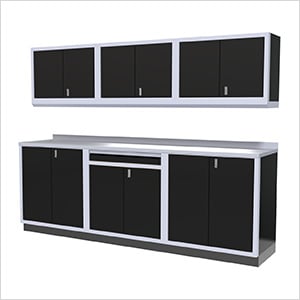 7-Piece Aluminum Garage Cabinets (Black)
