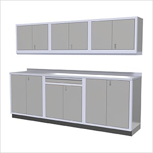 7-Piece Aluminum Garage Cabinets (Light Grey)