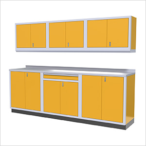 7-Piece Aluminum Garage Cabinets (Yellow)