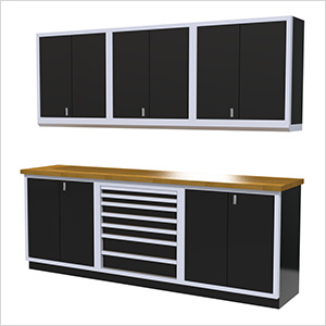 7-Piece Aluminum Cabinet Set (Black)