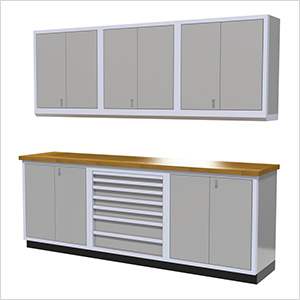 7-Piece Aluminum Cabinet Set (Light Grey)