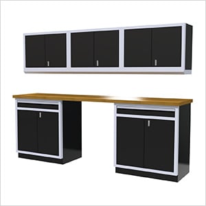 6-Piece Aluminum Cabinet Set (Black)