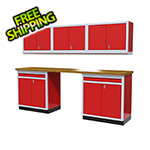 Moduline 6-Piece Aluminum Cabinet Set (Red)