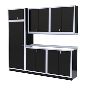 7-Piece Aluminum Cabinet Set (Black)