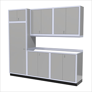 7-Piece Aluminum Cabinet Set (Light Grey)