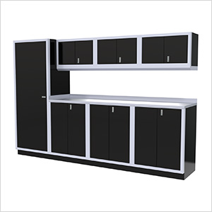 8-Piece Aluminum Cabinet Set (Black)