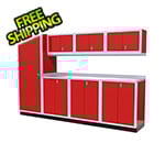 Moduline 8-Piece Aluminum Cabinet Set (Red)