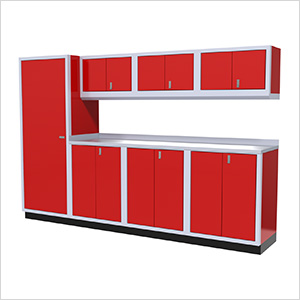 8-Piece Aluminum Cabinet Set (Red)