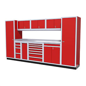 10-Piece Aluminum Cabinet Kit (Red)
