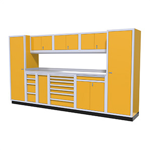10-Piece Aluminum Cabinet Kit (Yellow)
