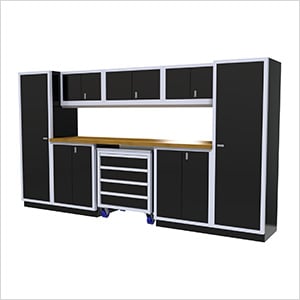 9-Piece Aluminum Garage Cabinetry (Black)