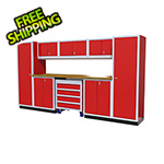 Moduline 9-Piece Aluminum Garage Cabinetry (Red)