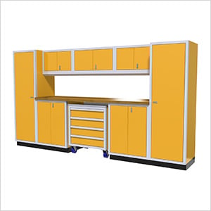 9-Piece Aluminum Garage Cabinetry (Yellow)