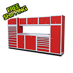 Moduline 11-Piece Aluminum Garage Cabinet Set (Red)